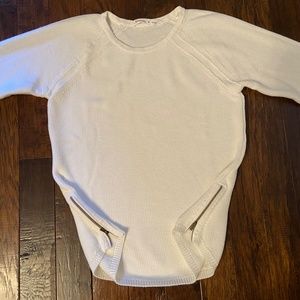 Athleta Off-white Sweater with Zippers on the side